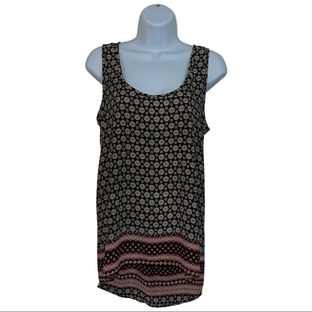 🎉 3/$25 🎉 Pleione | Tan & Black Tunic Tank